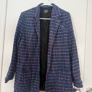 Elegant Multicolor Tweed Blazer